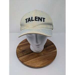 Bleach Dyed Denim Talent Hat Cap One Size Adjustable Strap Back Whitewashed ASOS